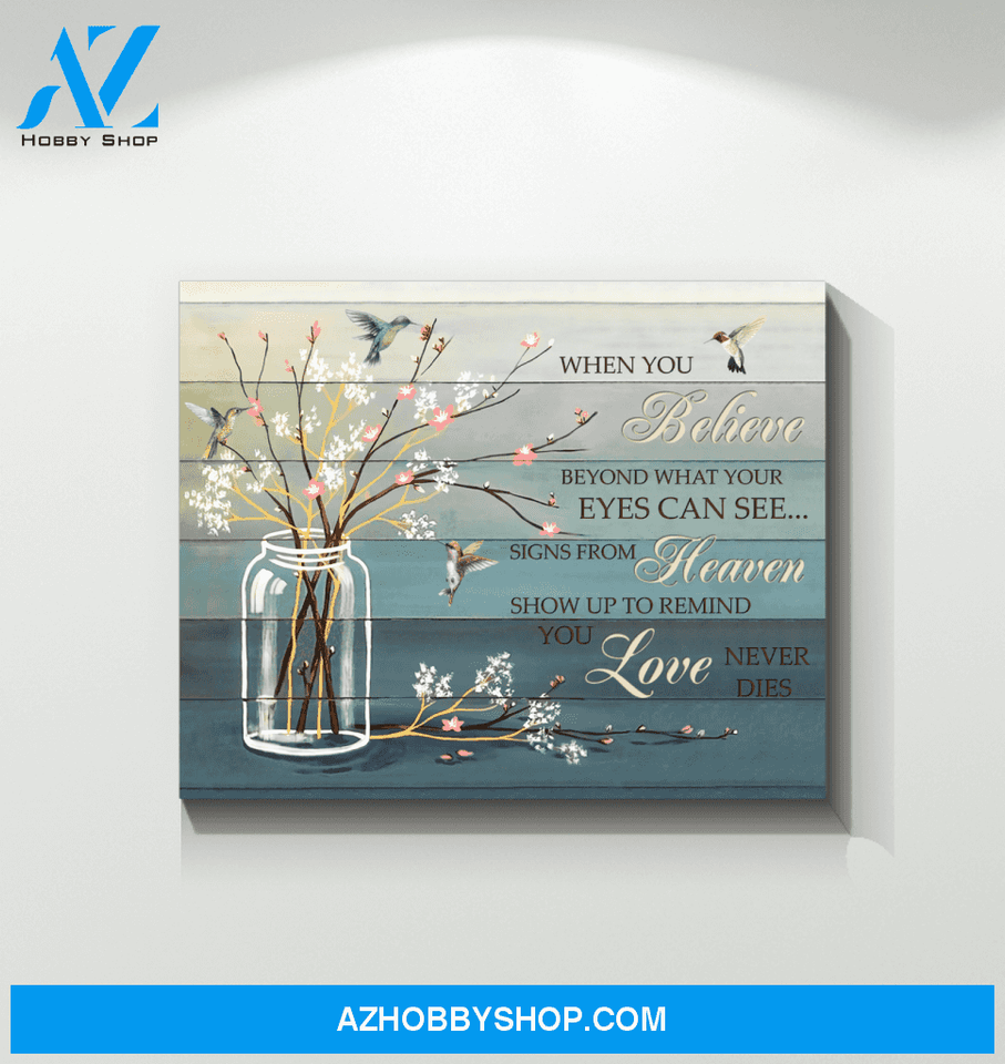 Hummingbird Memorial Wall Art Canvas