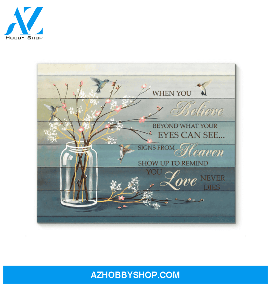 Hummingbird Memorial Wall Art Canvas