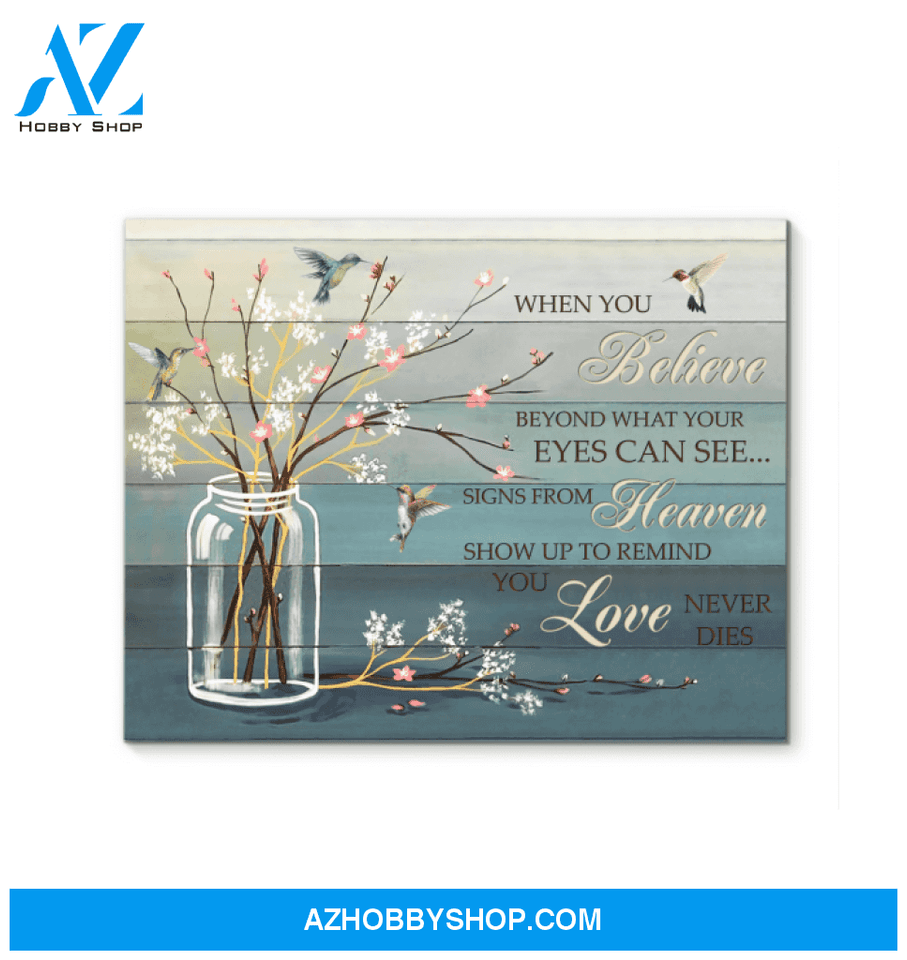 Hummingbird Memorial Wall Art Canvas