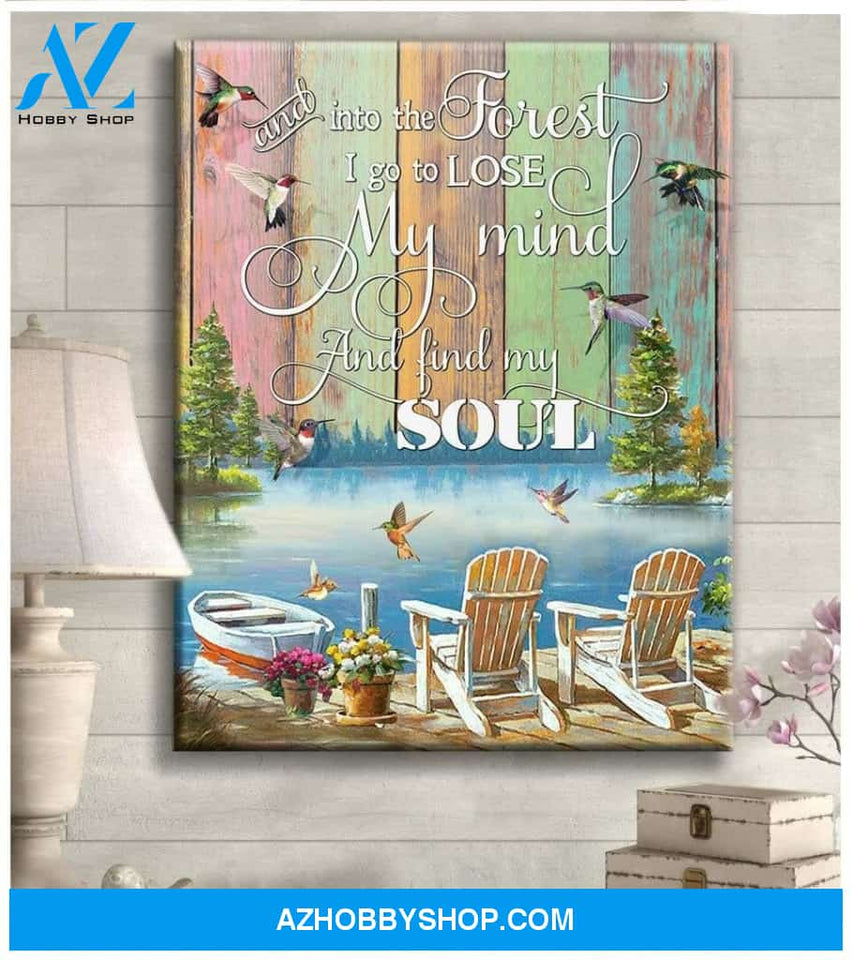 Hummingbird Premium Wall Art Canvas - And Into the Forest I Go Canvas