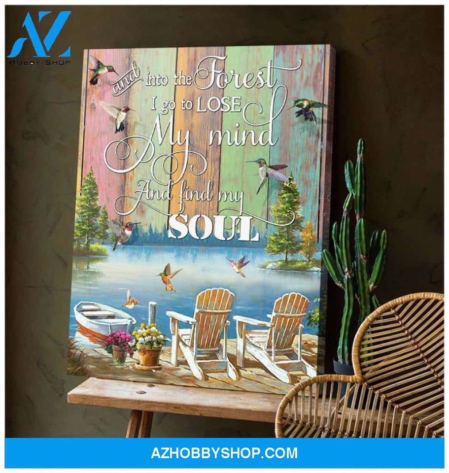 Hummingbird Premium Wall Art Canvas - And Into the Forest I Go Canvas