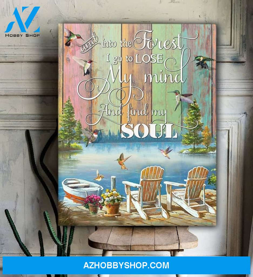 Hummingbird Premium Wall Art Canvas - And Into the Forest I Go Canvas