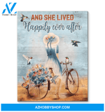 Hummingbird Premium Wall Art Canvas - And They Lived Happily Ever After Premium Canvas