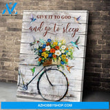 Hummingbird Premium Wall Art Canvas - Give It To God And Go To Sleep Premium Canvas