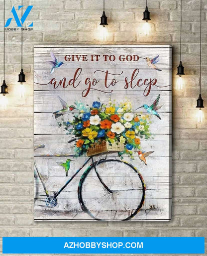 Hummingbird Premium Wall Art Canvas - Give It To God And Go To Sleep Premium Canvas