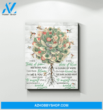 Hummingbird Premium Wall Art Canvas - I See Trees Of Green Red Roses Too Premium Canvas