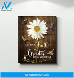 Hummingbird Premium Wall Art Canvas - Let Your Faith Be Bigger Than Your Fear Premium Canvas
