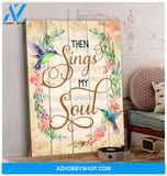 Hummingbird Premium Wall Art Canvas - Then Sings My Soul Premium Canvas