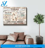 Hummingbird Premium Wall Art Canvas - Today is a Brand New Day Premium Canvas