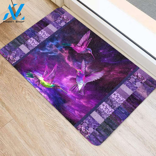 Hummingbird Purple Welcome Doormat | Welcome Mat | House Warming Gift