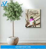 Hummingbird Simply Blessed Canvas Wall Art