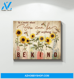 Hummingbird Sunflower In A World Canvas Wall Art