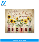 Hummingbird Sunflower In A World Canvas Wall Art