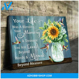 Hummingbird, Sunflower Your Life Canvas Wall Art
