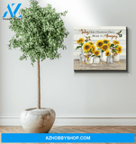 Hummingbird Sunflowers Make It Amazing Canvas Wall Art
