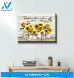 Hummingbird Sunflowers Make It Amazing Canvas Wall Art