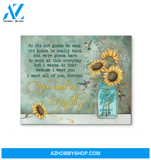 Hummingbird Sunflowers Premium Wall Art Canvas - You And Me Everyday Premium Canvas