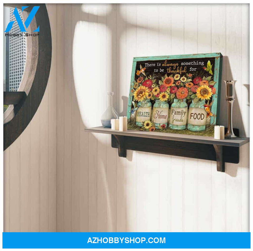 Hummingbird Thankful Canvas Wall Art