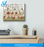 Hummingbird Thankful Canvas Wall Art