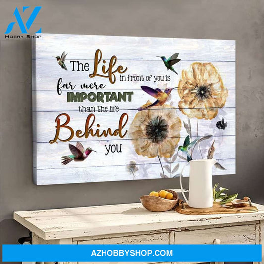 Hummingbird The Life In Front Of You Premium Canvas Wall Art