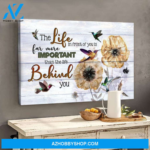 Hummingbird The Life In Front Of You Premium Canvas Wall Art