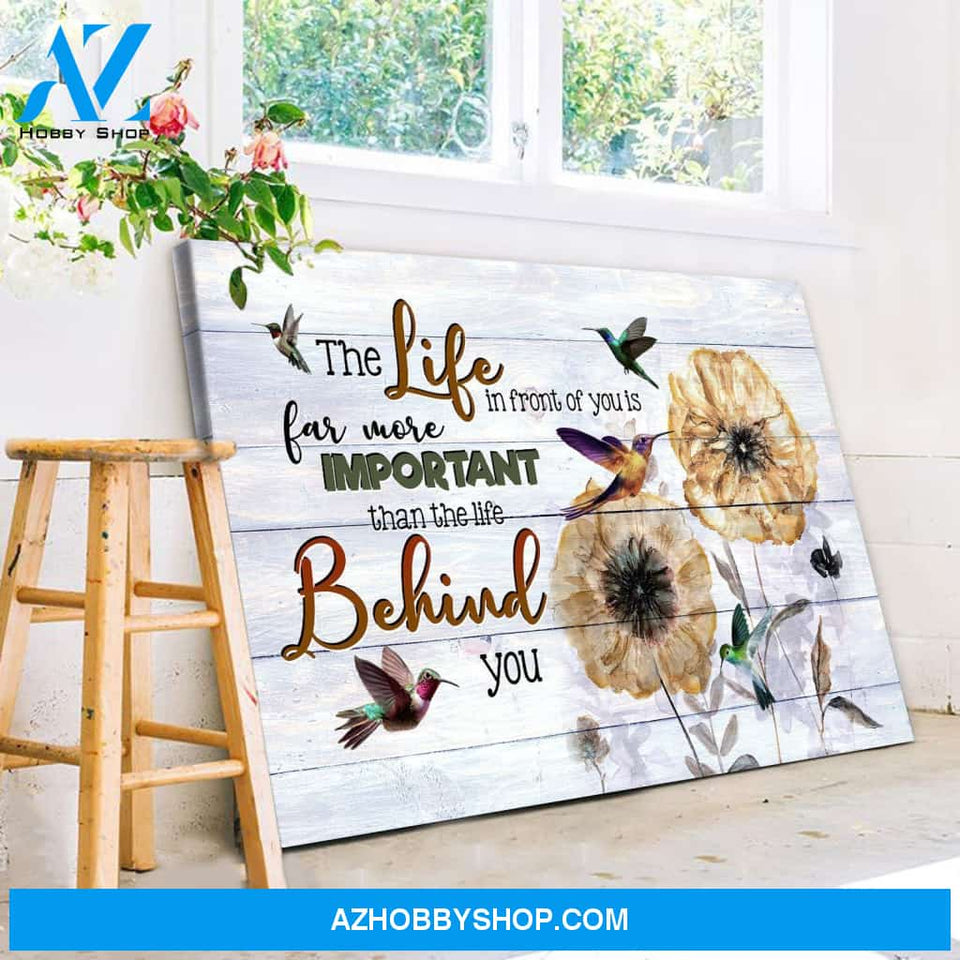 Hummingbird The Life In Front Of You Premium Canvas Wall Art