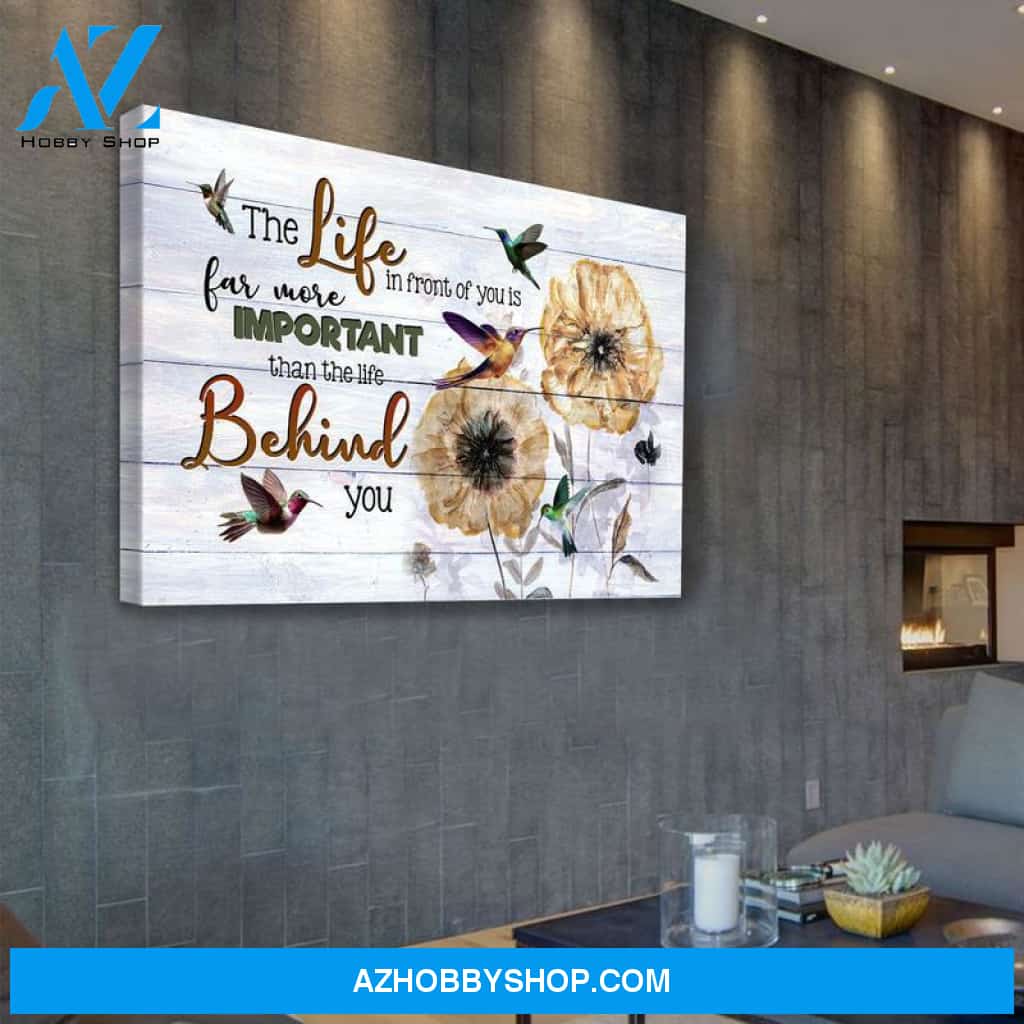 Hummingbird The Life In Front Of You Premium Canvas Wall Art