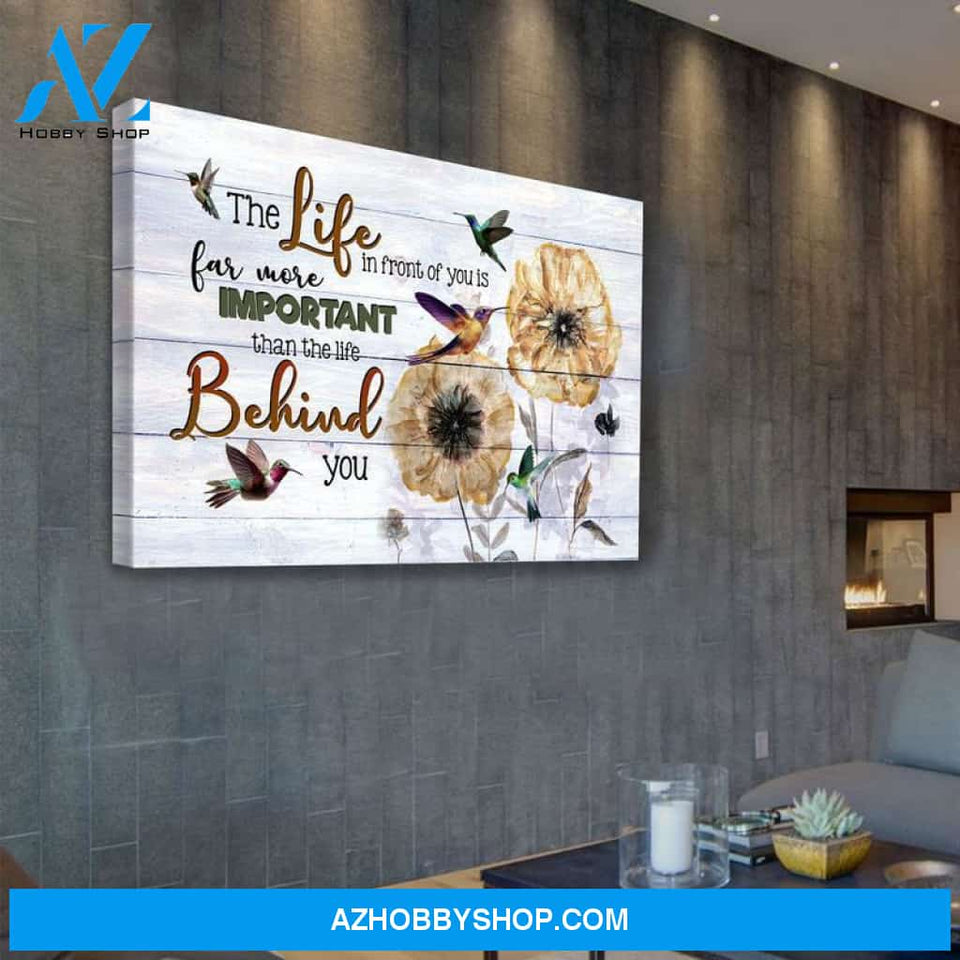 Hummingbird The Life In Front Of You Premium Canvas Wall Art