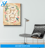 Hummingbird Then Sings My Soul Canvas Wall Art