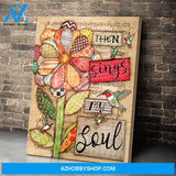 Hummingbird Then Sings My Soul Canvas Wall Art