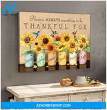 Hummingbird There Is Always Something To Be Thankful For Canvas Wall Art
