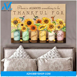 Hummingbird There Is Always Something To Be Thankful For Canvas Wall Art