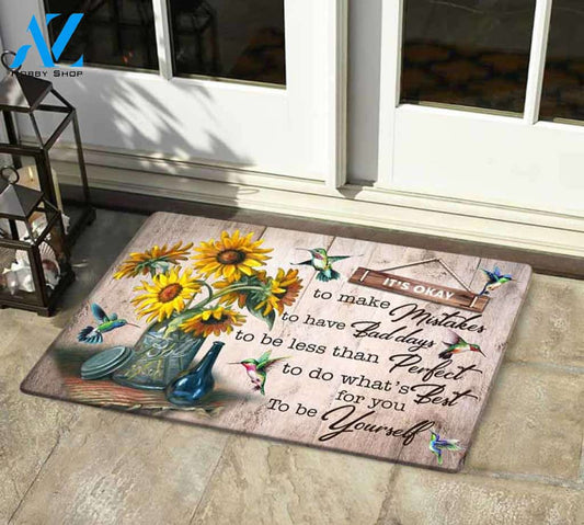 Hummingbird To Be Yourself Doormat | Welcome Mat | House Warming Gift