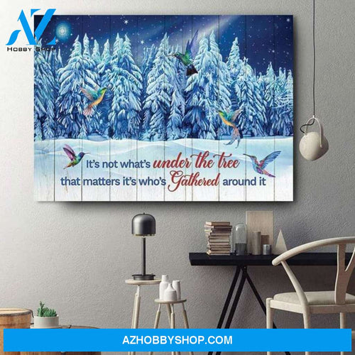 Hummingbird Under The Tree Wall Art Canvas