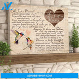 Hummingbird Wall Art, As I Sit In Heaven Canvas, Heaven Poster, Memorial Poster