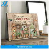 Hummingbird We Open Our Home In Love Canvas Wall Art