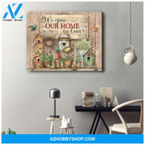 Hummingbird We Open Our Home In Love Canvas Wall Art