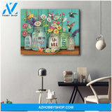 Hummingbird We Will Serve The Lord Canvas Wall Art