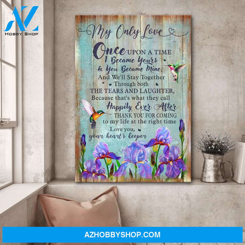 Hummingbird - We'll stay together through both tears and laughter - Couple Portrait Canvas Prints, Wall Art