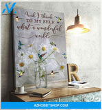 Hummingbird What A Wonderful World Canvas Wall Art