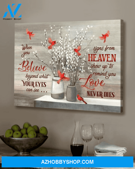 Hummingbird, when you believe beyond what your eyes can see - Matte Canvas, gift for you, gift for hummingbird lover, Christmas gift, memory gift c33