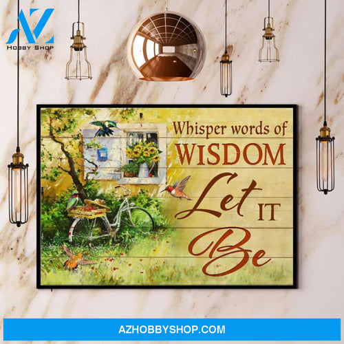 Hummingbird Whisper Words Wisdom Let It Be Canvas And Poster, Wall Decor Visual Art