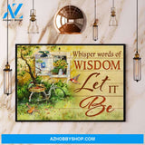 Hummingbird Whisper Words Wisdom Let It Be Canvas And Poster, Wall Decor Visual Art