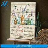 Hummingbird with flower jars - Bless - Jesus Portrait Canvas Prints - Wall Art