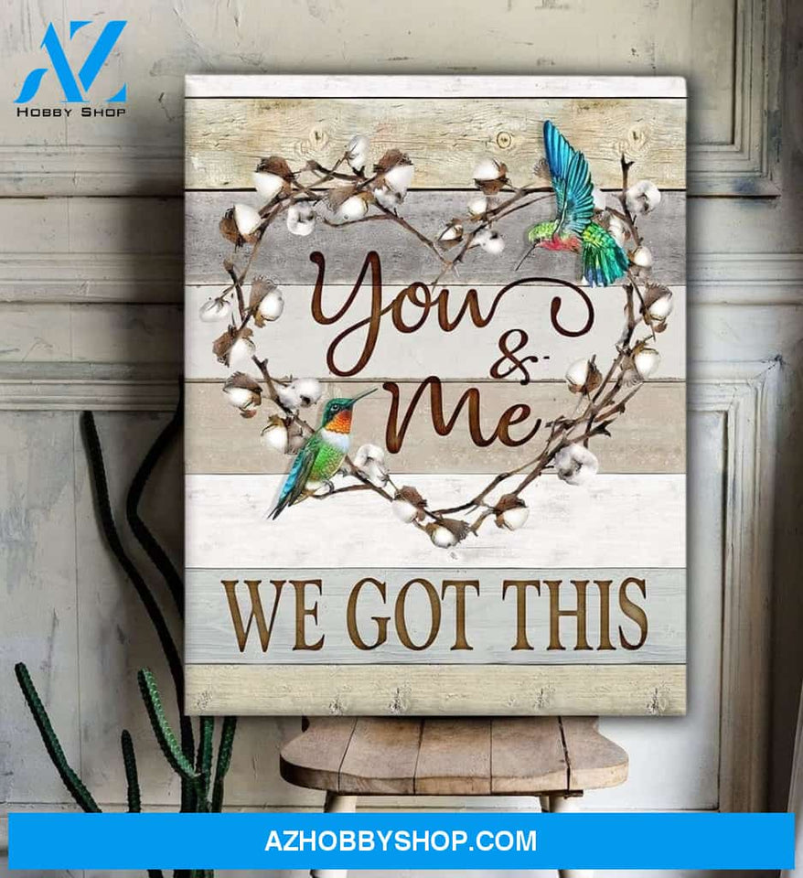 Hummingbird You & Me Canvas Wall Art