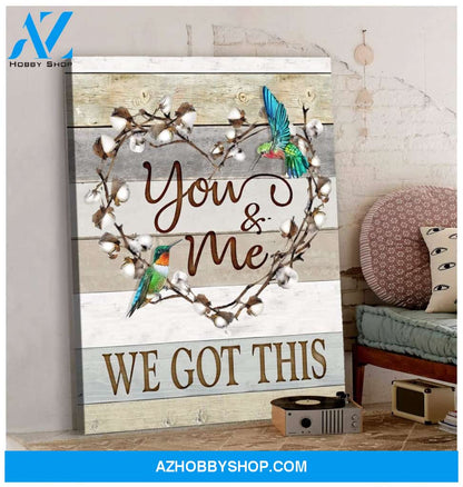 Hummingbird You & Me Canvas Wall Art