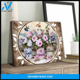 Hummingbirds Canvas Grateful Thankful Blessed Wall Art Decor