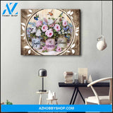 Hummingbirds Canvas Grateful Thankful Blessed Wall Art Decor