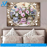 Hummingbirds Canvas Grateful Thankful Blessed Wall Art Decor