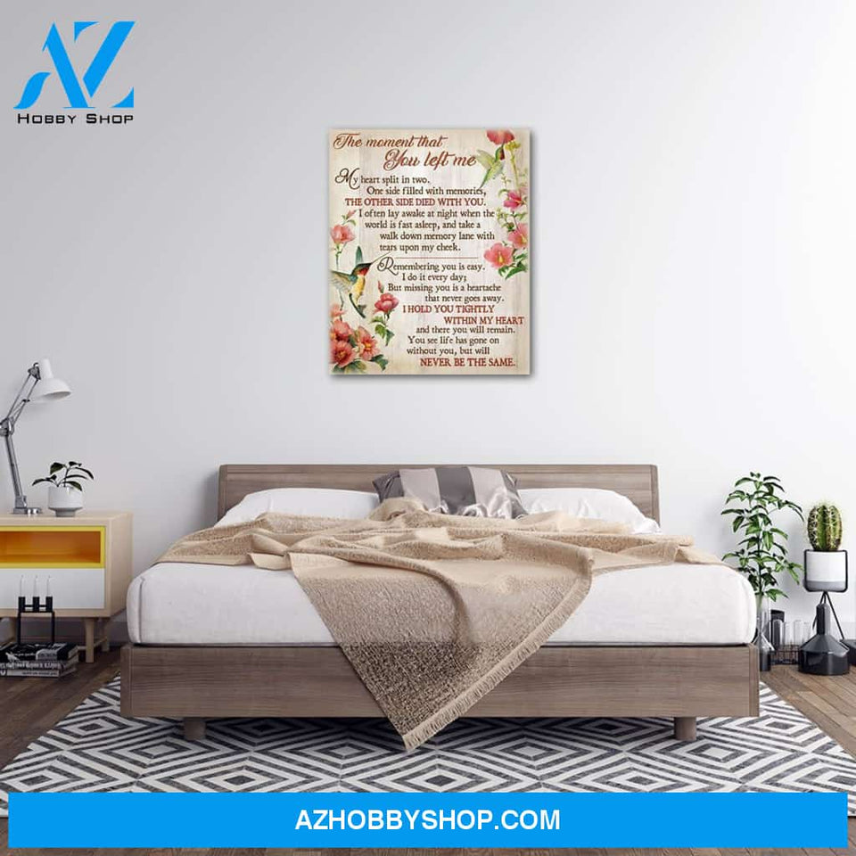 Hummingbirds - The Moment That You Left Me Christmas Gift Idea Canvas Wall Art